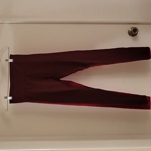 Pre-owned Set of 2 Forever21 Leggins (Sz Small) Red and Maroon